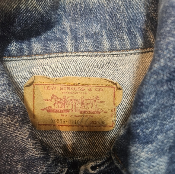 Vintage Levi’s Trucker Jacket 70506-0216 Made in Canada Size 36 - Picture 5 of 10
